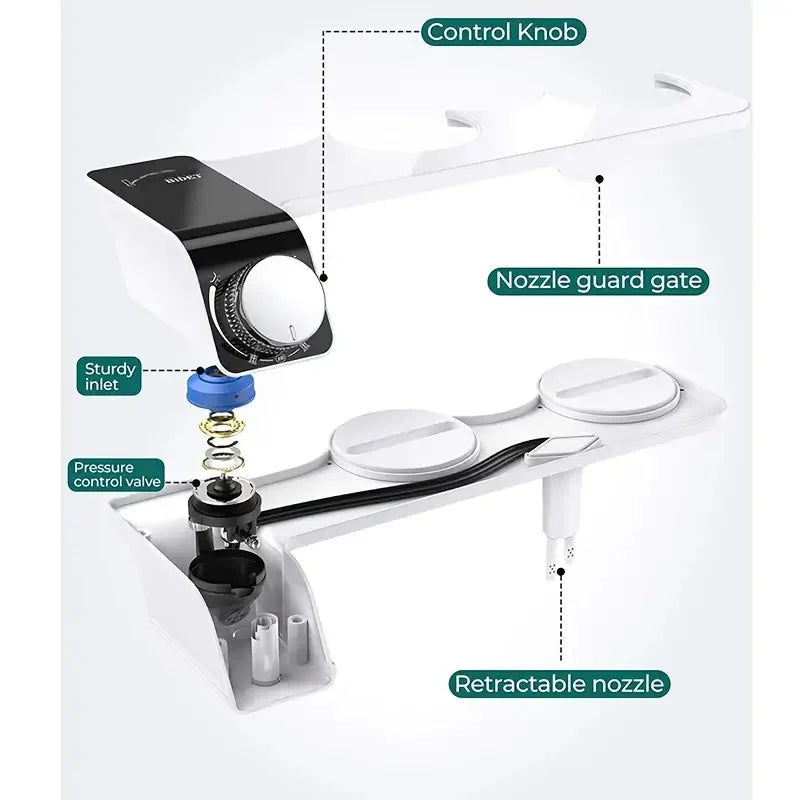 1 Set Portable Bidet for Women Self-Cleaning Toilet Attachment with Non-Electric Spray Washer Hygienic Bathroom Accessories