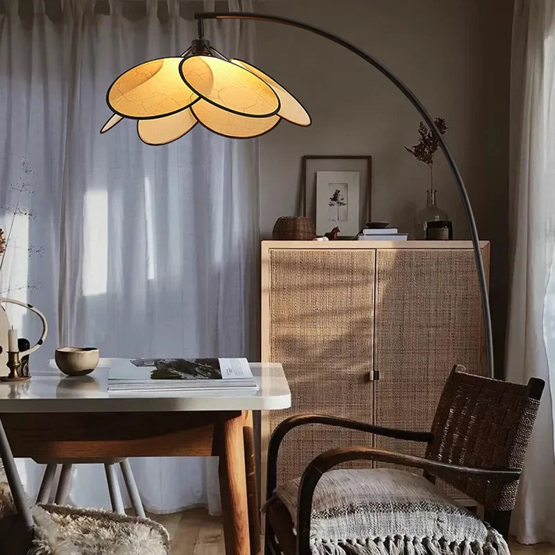 Knitting Rattan LED Lighting Floor Lamps Nightlight Home Decor Living Room Stand Light Bedside Lamp for Bedroom
