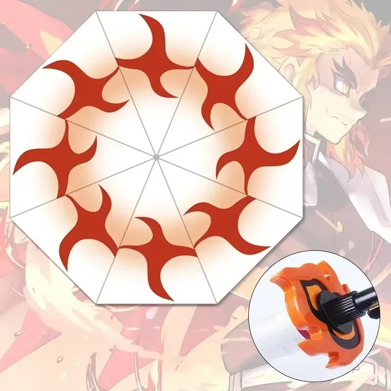 Demon Slayer Katana Umbrella Real Size Japanese Tanjirouu Kimetsu No Yaiba Long Parasol Anime Gifts Cosplay Prop Life Supplies
