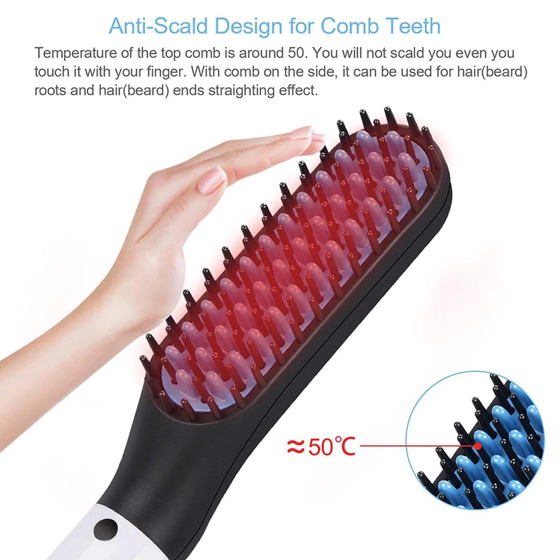 Man Beard Straightener Comb Hair Straightener Brush Flat Iron Planchas De Cabello Har Straightener for Man