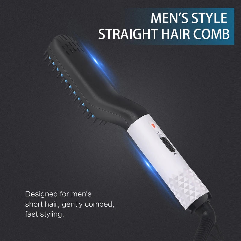 Man Beard Straightener Comb Hair Straightener Brush Flat Iron Planchas De Cabello Har Straightener for Man