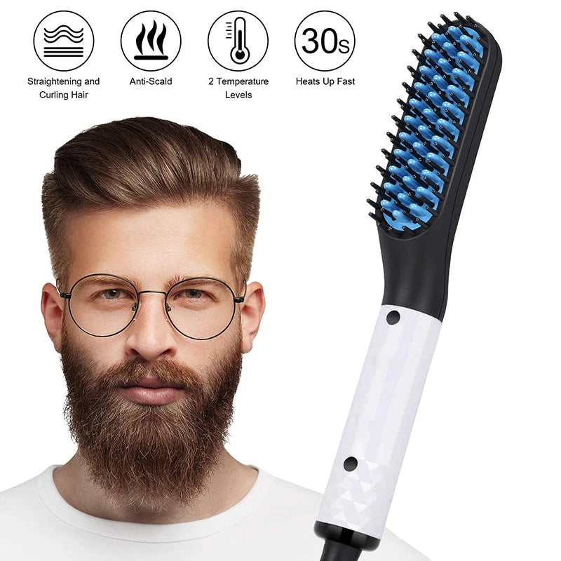 Man Beard Straightener Comb Hair Straightener Brush Flat Iron Planchas De Cabello Har Straightener for Man