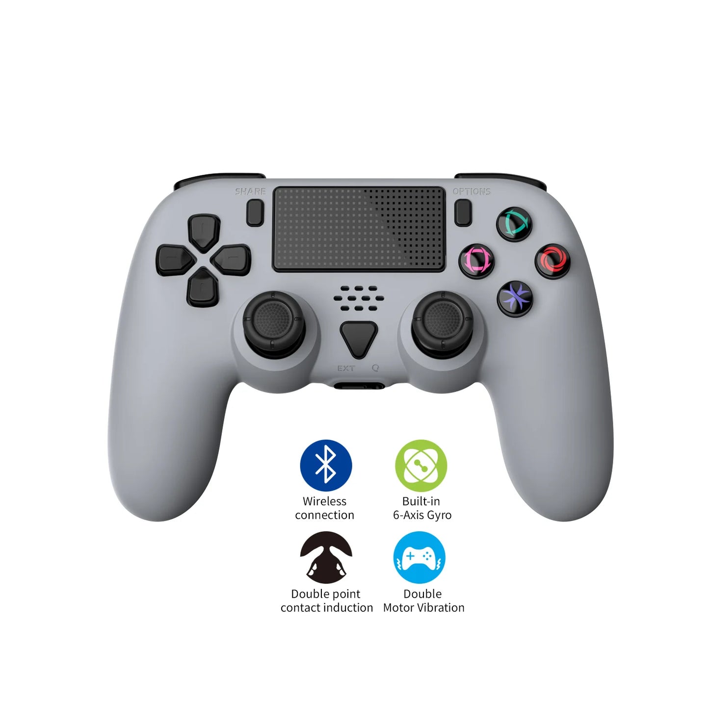 Cool Multi-Function Wireless Gamepad TP5-35137 for P5S Console with Asymmetric Dual Motor Vibration,Headphone Jack&Prgrammable