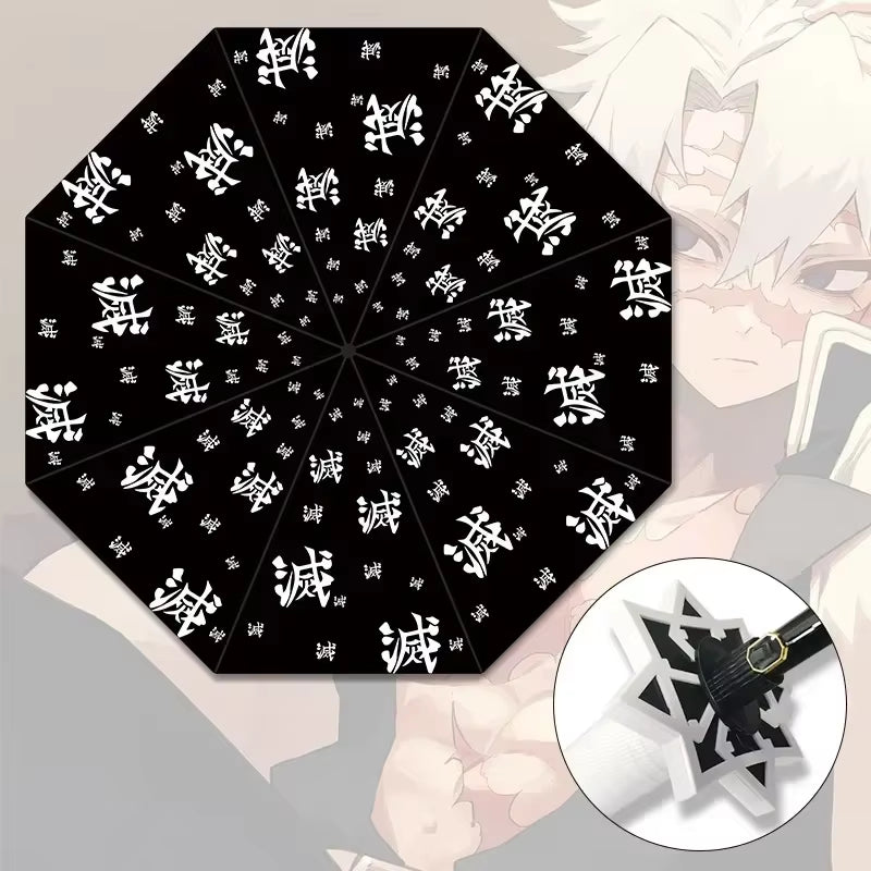 Demon Slayer Katana Umbrella Real Size Japanese Tanjirouu Kimetsu No Yaiba Long Parasol Anime Gifts Cosplay Prop Life Supplies