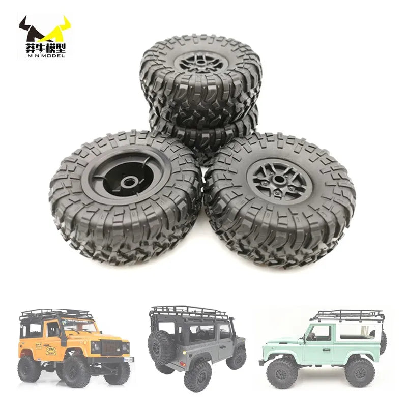 MN WPL 1:12 Car Tires Wheels Rims Set for MN D90 D91 Mn99S RC Car Spare Parts Crawler Car Assembled Tyre WPL MN Car Truck Parts