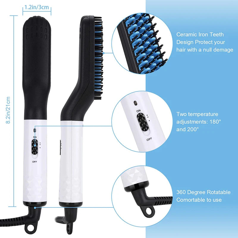 Man Beard Straightener Comb Hair Straightener Brush Flat Iron Planchas De Cabello Har Straightener for Man
