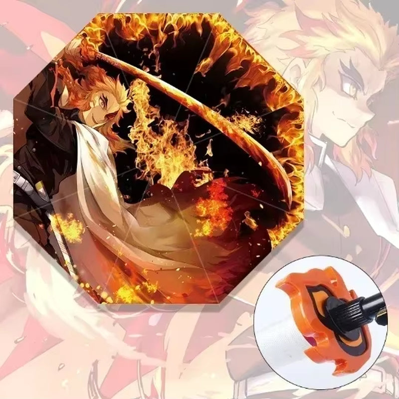 Demon Slayer Katana Umbrella Real Size Japanese Tanjirouu Kimetsu No Yaiba Long Parasol Anime Gifts Cosplay Prop Life Supplies