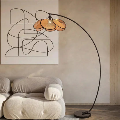 Knitting Rattan LED Lighting Floor Lamps Nightlight Home Decor Living Room Stand Light Bedside Lamp for Bedroom