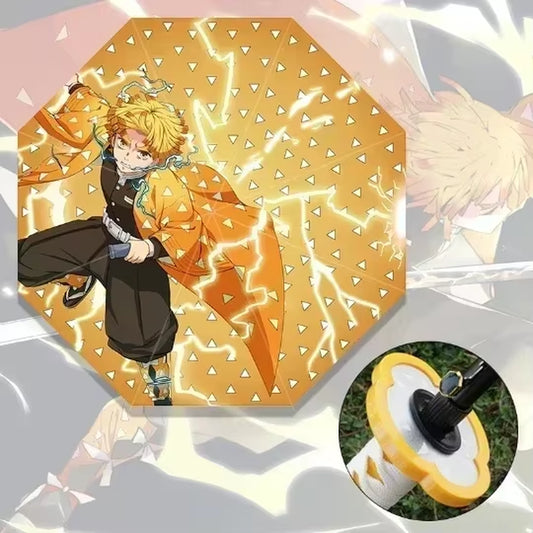 Demon Slayer Katana Umbrella Real Size Japanese Tanjirouu Kimetsu No Yaiba Long Parasol Anime Gifts Cosplay Prop Life Supplies